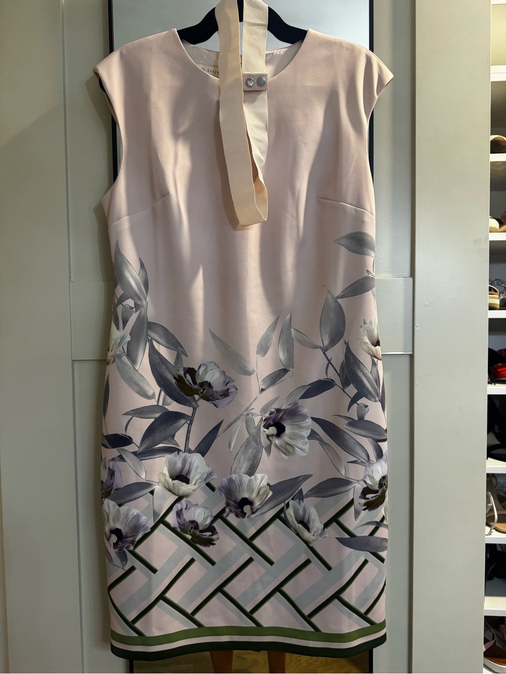 Ted Baker London Blush Pink Floral Shift Dress